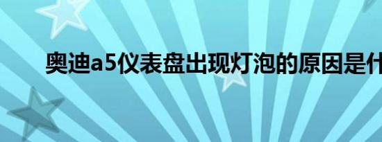 奥迪a5仪表盘出现灯泡的原因是什么