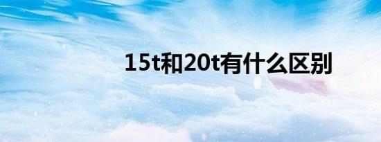 15t和20t有什么区别