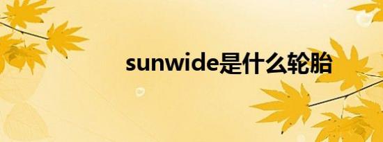 sunwide是什么轮胎