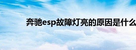 奔驰esp故障灯亮的原因是什么