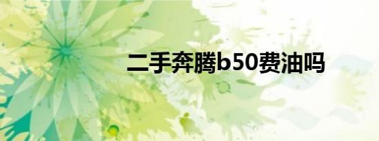 二手奔腾b50费油吗