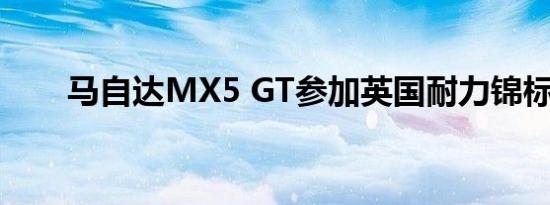 马自达MX5 GT参加英国耐力锦标赛