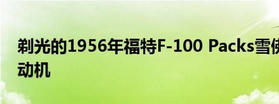 剃光的1956年福特F-100 Packs雪佛兰LS发动机