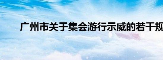 广州市关于集会游行示威的若干规定