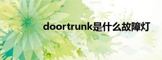 doortrunk是什么故障灯