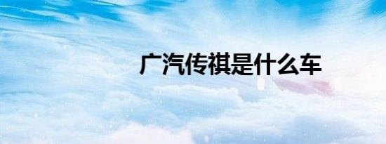 广汽传祺是什么车