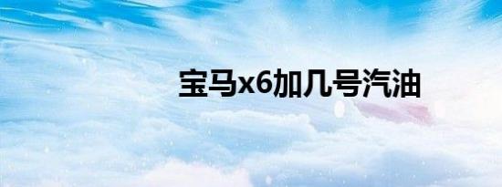 宝马x6加几号汽油