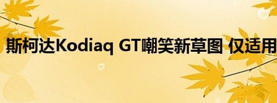 斯柯达Kodiaq GT嘲笑新草图 仅适用于中国