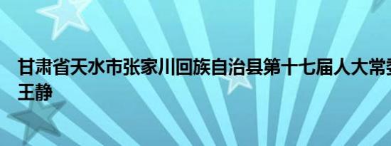 甘肃省天水市张家川回族自治县第十七届人大常委会副主任王静