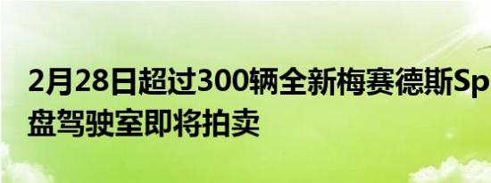 2月28日超过300辆全新梅赛德斯Sprinter底盘驾驶室即将拍卖