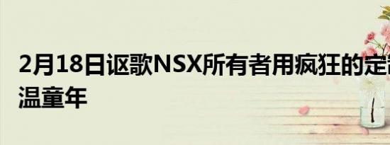 2月18日讴歌NSX所有者用疯狂的定制包装重温童年