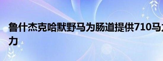 鲁什杰克哈默野马为肠道提供710马力的冲击力