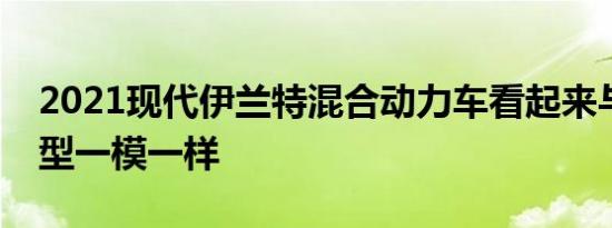 2021现代伊兰特混合动力车看起来与汽油车型一模一样