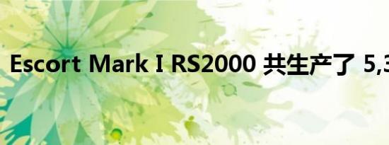 Escort Mark I RS2000 共生产了 5,300 台