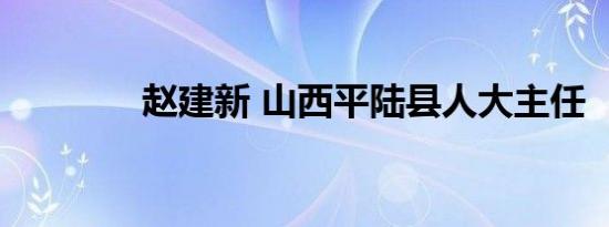 赵建新 山西平陆县人大主任