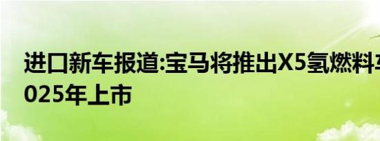 进口新车报道:宝马将推出X5氢燃料车 预计2025年上市