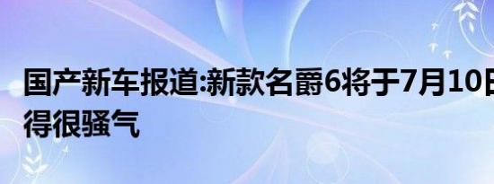 国产新车报道:新款名爵6将于7月10日上市 绿得很骚气