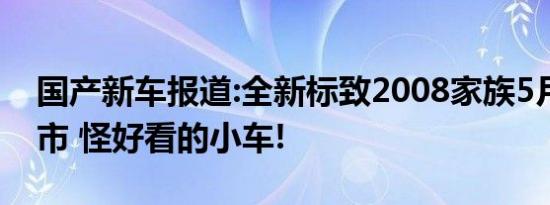 国产新车报道:全新标致2008家族5月下旬上市 怪好看的小车!