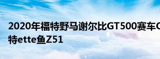 2020年福特野马谢尔比GT500赛车C8克尔维特ette鱼Z51