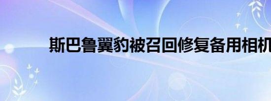 斯巴鲁翼豹被召回修复备用相机