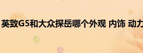 英致G5和大众探岳哪个外观 内饰 动力更好   