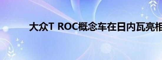 大众T ROC概念车在日内瓦亮相