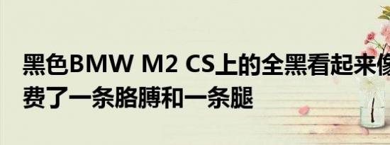 黑色BMW M2 CS上的全黑看起来像地狱 花费了一条胳膊和一条腿