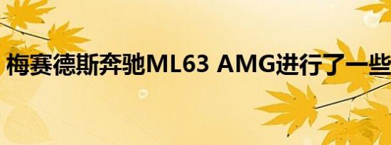 梅赛德斯奔驰ML63 AMG进行了一些小更新