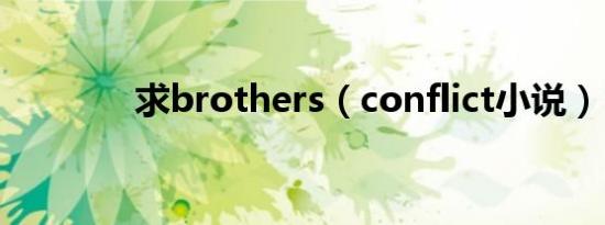 求brothers（conflict小说）