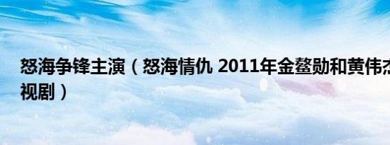 怒海争锋主演（怒海情仇 2011年金鳌勋和黄伟杰执导的电视剧）