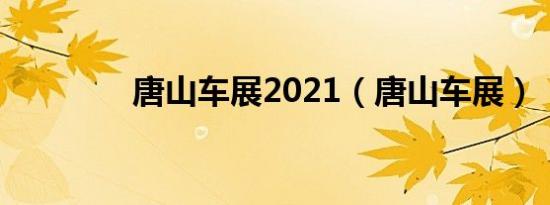 唐山车展2021（唐山车展）