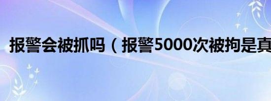 报警会被抓吗（报警5000次被拘是真的嘛）