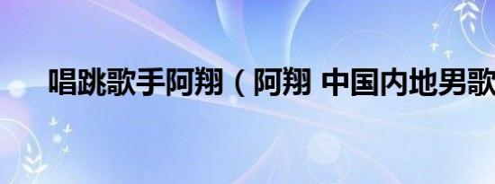 唱跳歌手阿翔（阿翔 中国内地男歌手）