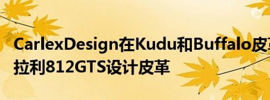 CarlexDesign在Kudu和Buffalo皮革中为法拉利812GTS设计皮革