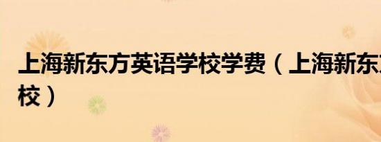 上海新东方英语学校学费（上海新东方英语学校）