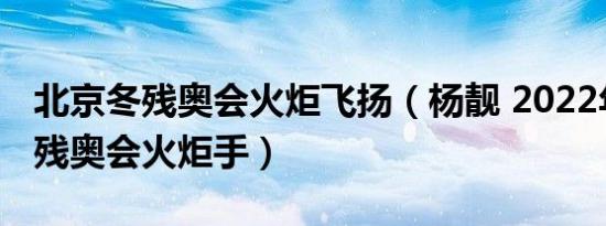 北京冬残奥会火炬飞扬（杨靓 2022年北京冬残奥会火炬手）