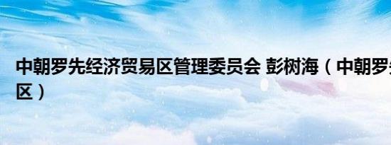 中朝罗先经济贸易区管理委员会 彭树海（中朝罗先经济贸易区）