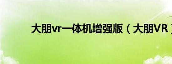 大朋vr一体机增强版（大朋VR）