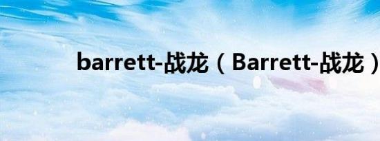 barrett-战龙（Barrett-战龙）