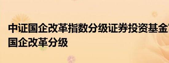 中证国企改革指数分级证券投资基金富国中证国企改革分级