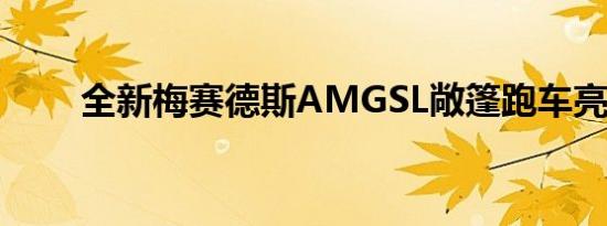 全新梅赛德斯AMGSL敞篷跑车亮相