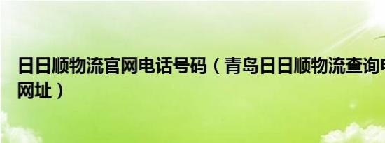 日日顺物流官网电话号码（青岛日日顺物流查询电话、查询网址）