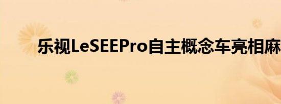 乐视LeSEEPro自主概念车亮相麻烦