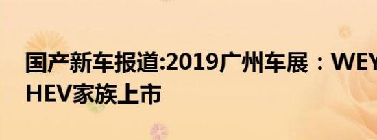 国产新车报道:2019广州车展：WEY VV7 PHEV家族上市