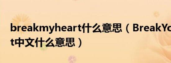 breakmyheart什么意思（BreakYourHeart中文什么意思）