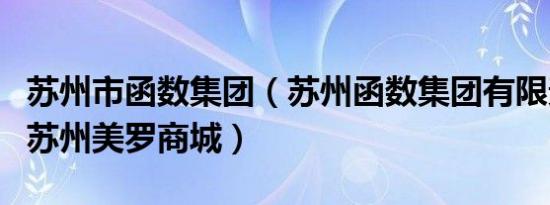 苏州市函数集团（苏州函数集团有限责任公司苏州美罗商城）