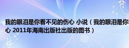 我的眼泪是你看不见的伤心 小说（我的眼泪是你看不见的伤心 2011年海南出版社出版的图书）