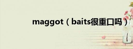 maggot（baits很重口吗）