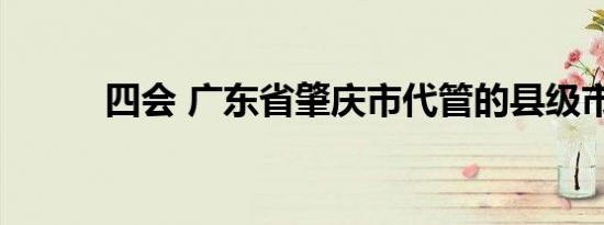 四会 广东省肇庆市代管的县级市