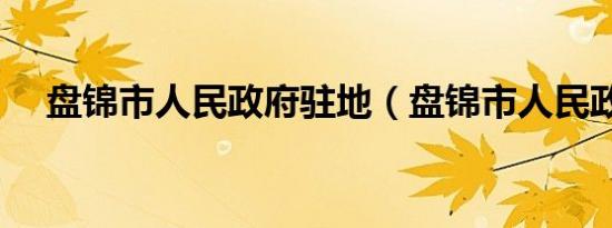 盘锦市人民政府驻地（盘锦市人民政府）